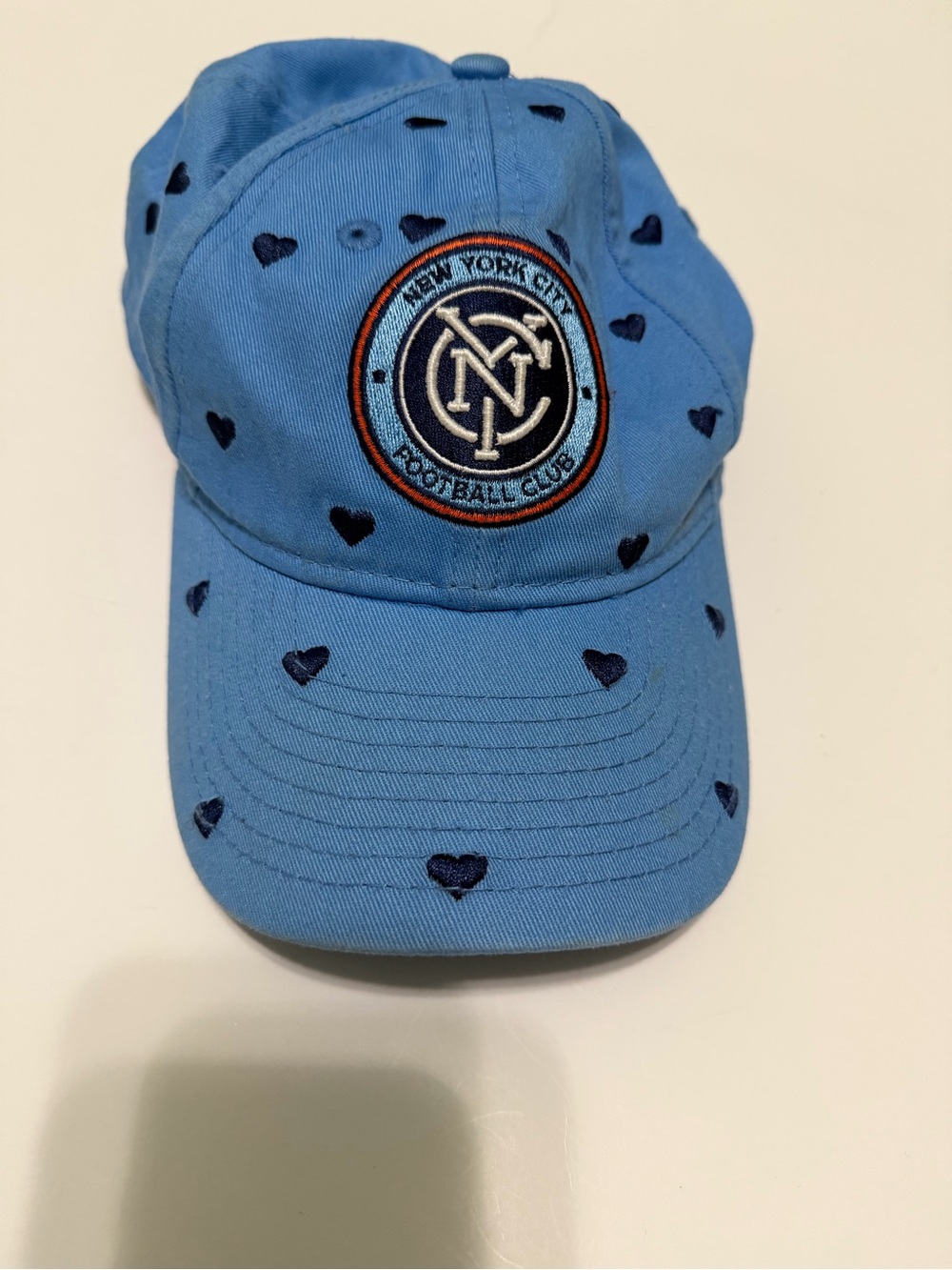 NYC Football Club girls baseball hat soccer club embroidered hearts new era